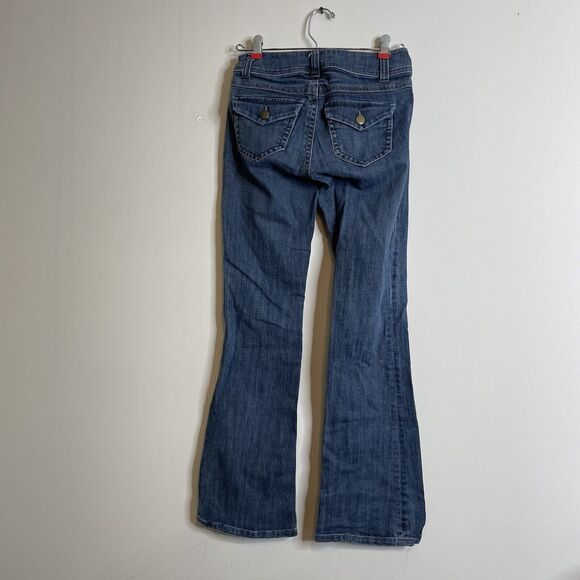 CAbi Jeans Size 4 Women's Bootcut Style 638R Flap Button Pockets Mid-Rise Dark - Picture 3 of 4